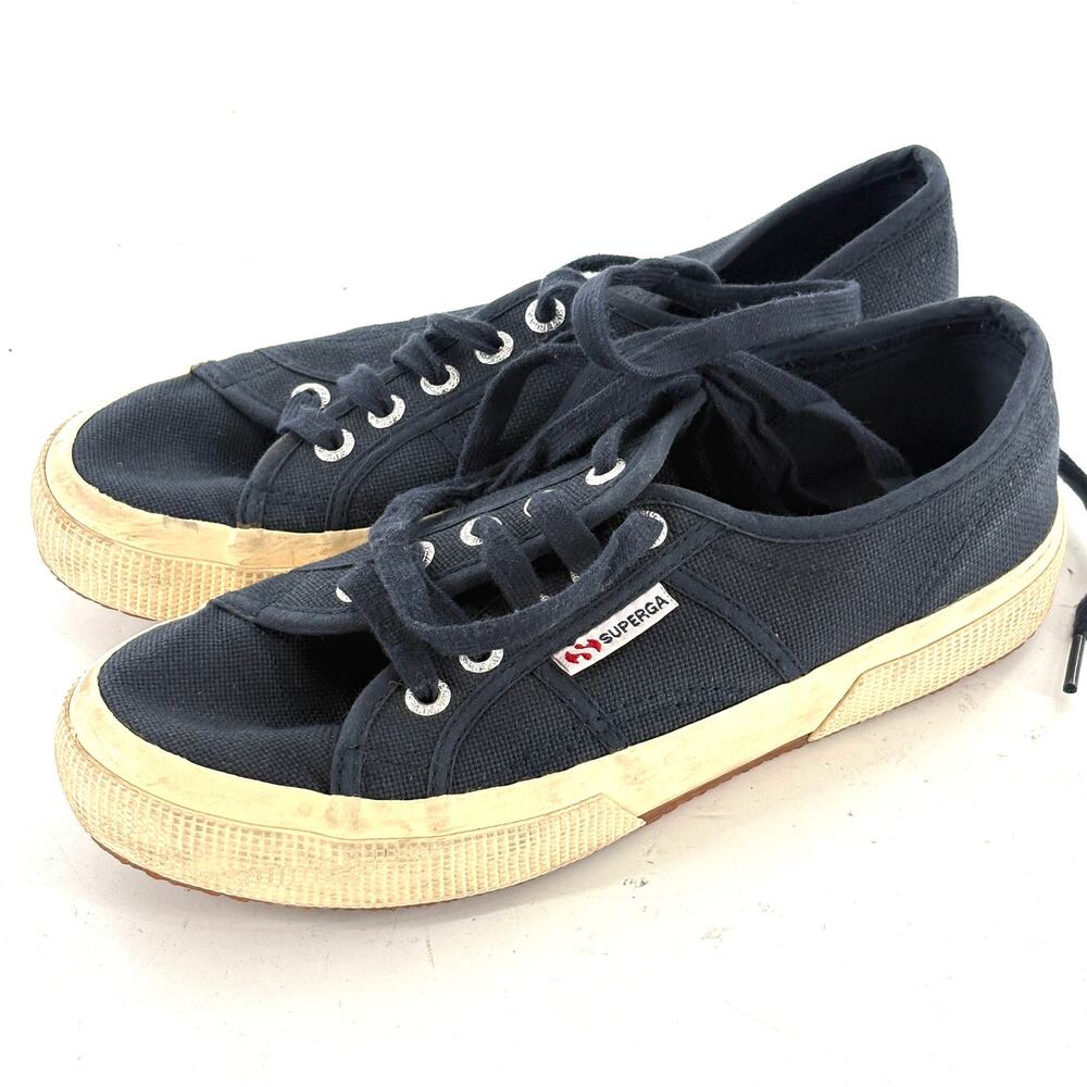 SUPERGA 2750 Cotu Classic Sneaker 7 37 S000010 Navy Blue Walking Canvas Prep